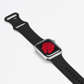 Силиконова каишка за Apple Watch 3 /4 / 5 / 6 / 7 - 42-44 mm черна